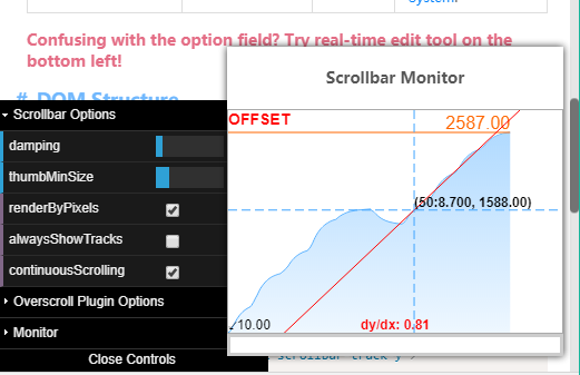 Smooth Scrollbar